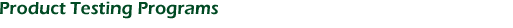 Product Testing Programs